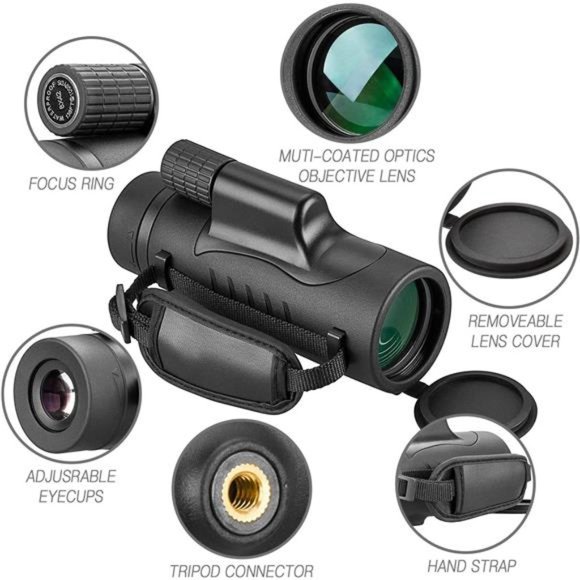 Monocular Telescope High Power 8x42 Monoculars Scope Compact Portable Waterproof - Picture 3 of 6